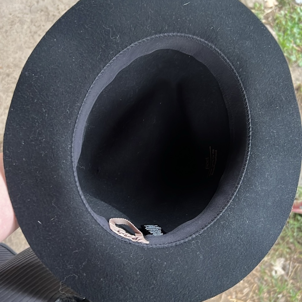 Bailey of Hollywood hat leather strap black felt poet - Picture 5 of 7